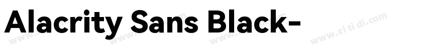 Alacrity Sans Black字体转换